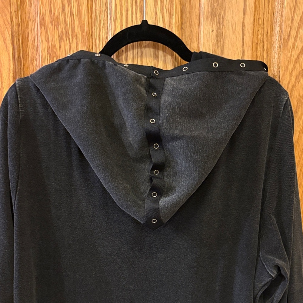 Soft Surroundings Washed Black Buttoned Duster or Dress - Picture 15 of 16
